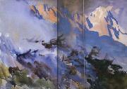 John Singer Sargent Mountain Fire (mk18) painting